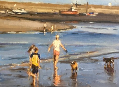 Figures on the Beach  Paint-along with Roger Dellar